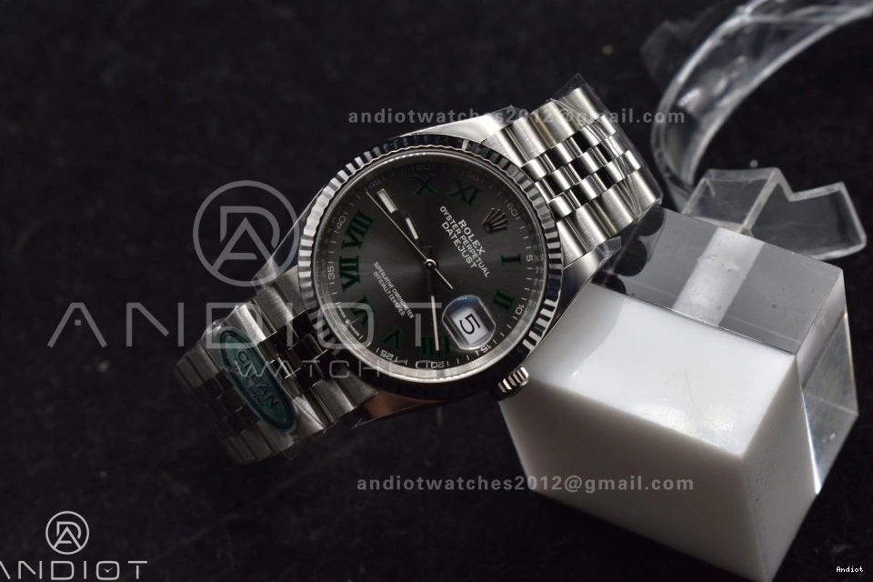36 126234 Green Steel Jubilee VR3235 Clean Markers Bracelet on Gray Edition 904L Best DateJust Roman 1:1 Dial 0503